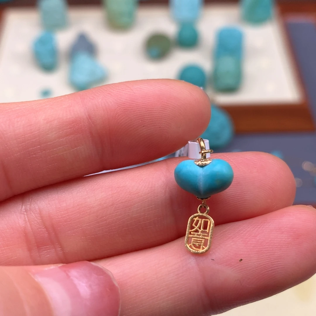 绿松石18K金镶嵌绿松石