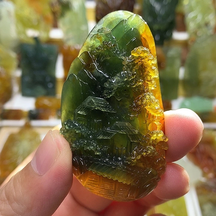 蛇纹石玉未镶嵌珠宝半成品