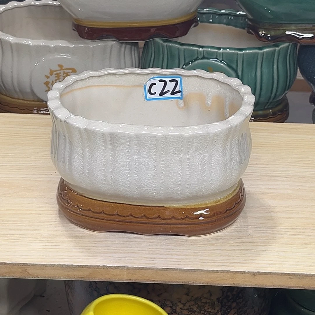 瑕疵陶瓷绿植多肉微瑕花盆口径19*12*12