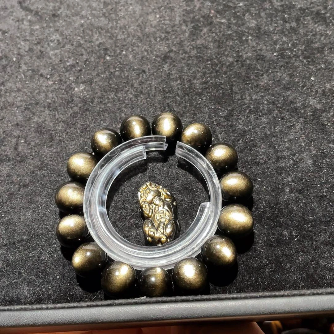 黑曜岩手链未镶嵌瑶***主