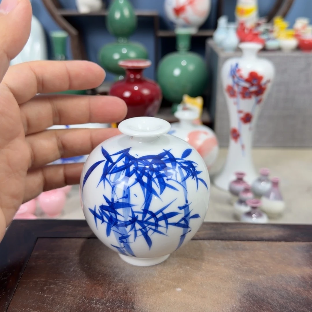 陶瓷手工小花器摆件