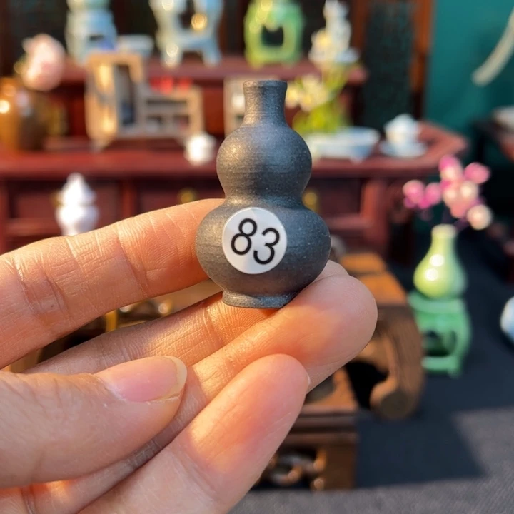 摆件微陶老王迷你花瓶