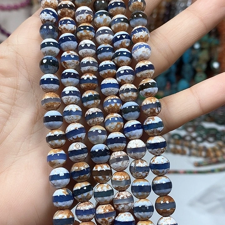 玛瑙/玉髓未镶嵌珠宝半成品一线玛瑙切面卡8mm