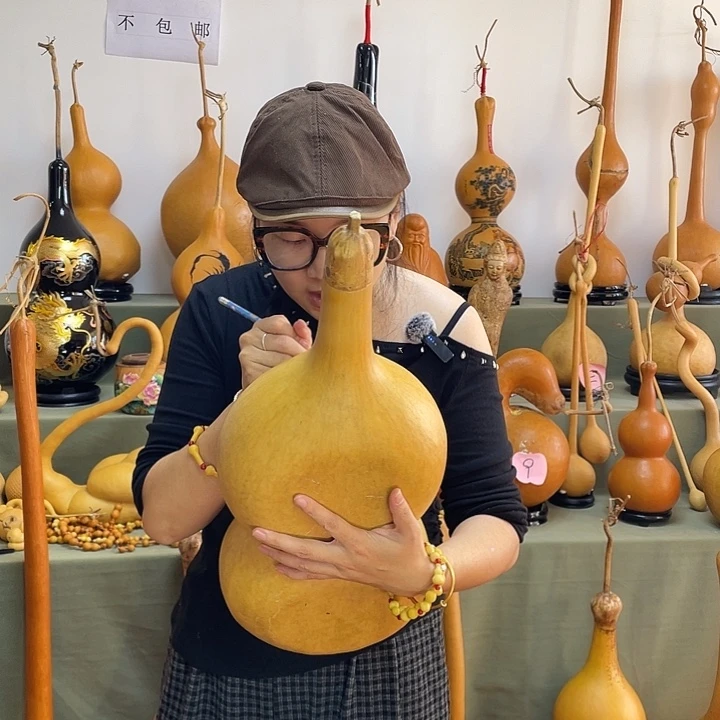 大***圣木质八宝大扁葫芦