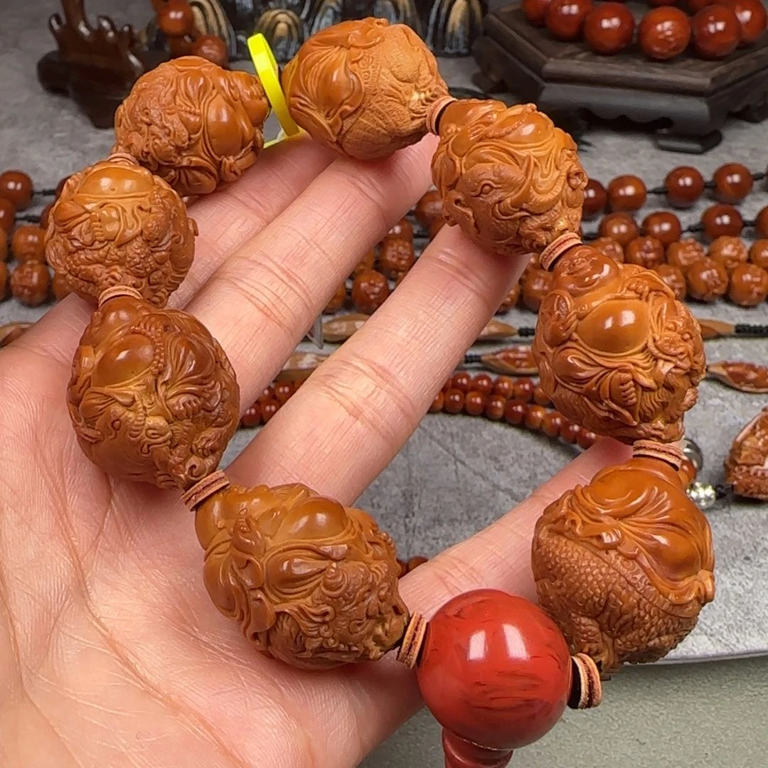 橄榄核手串/手链2.3尺寸骑兽弥勒