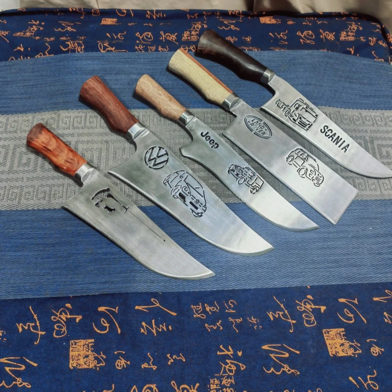 手工锻打商用烧烤刀户外专用刀厨师切片刀具商用料理刀酒店超快