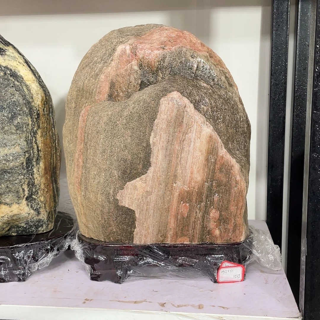 马***心石材靠山石平安石摆件