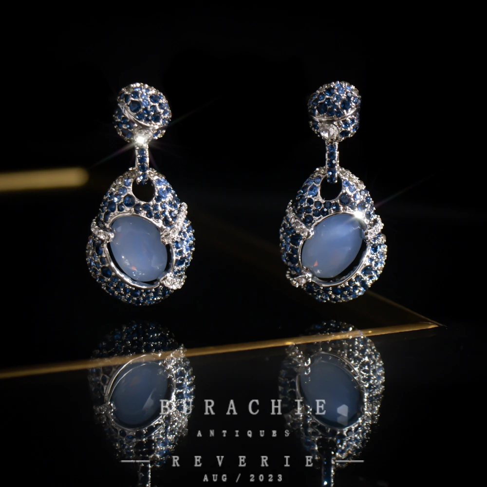 铜合金仿水晶耳饰 【1241】周年珍藏英｜经典原标克拉款CrownFrett