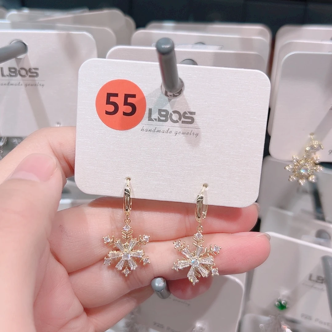 锆石纯铜合金耳环