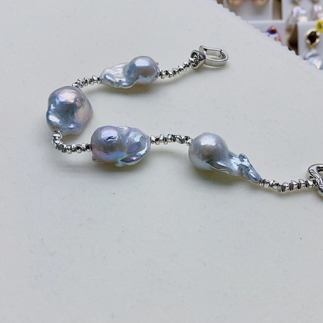 【闪购商品】淡水珍珠耳饰银S925镶嵌