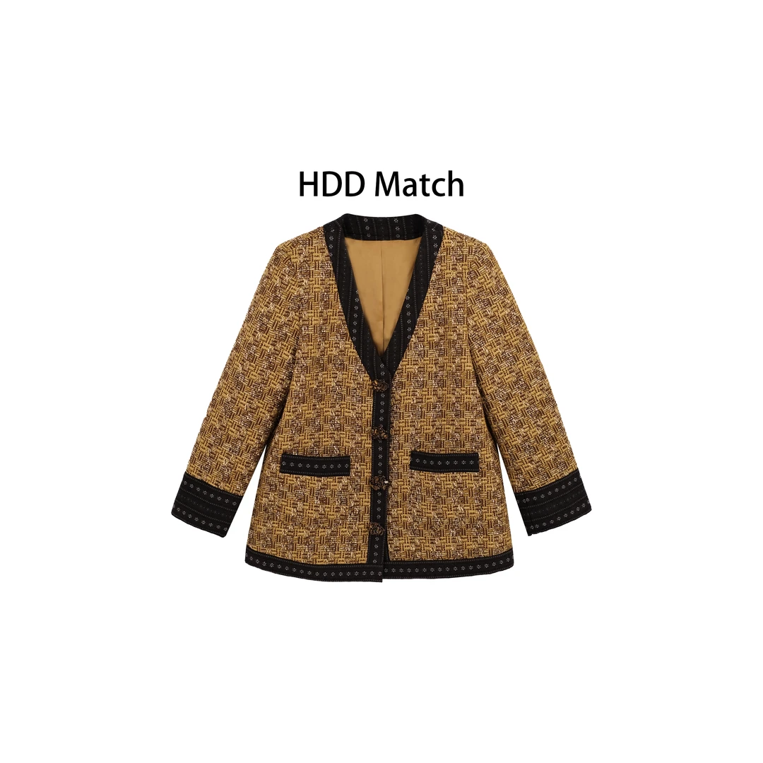 HDD- "香风旋律" 羊毛 秋季女款编织工艺小众香风外套  Y8742