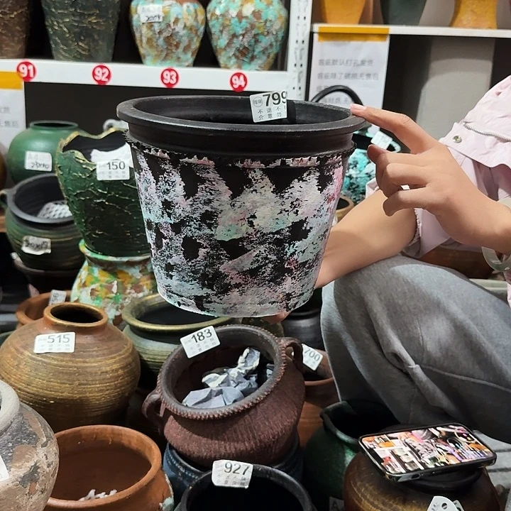 瑕疵彩绘大口799高度20口径24