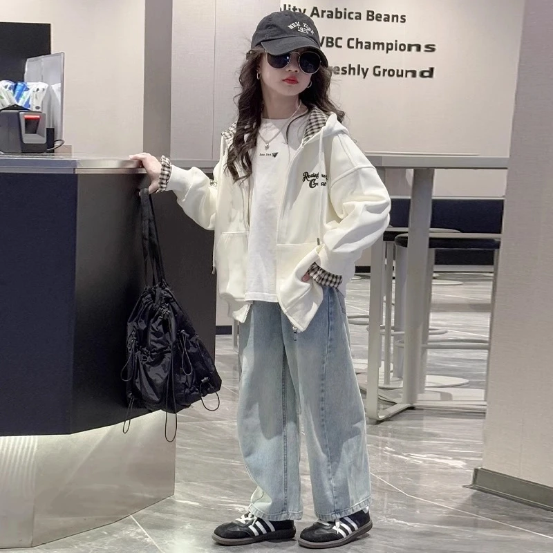 女童外套春秋2025新款春装洋气儿童女大童春季开衫卫衣女孩棒球服