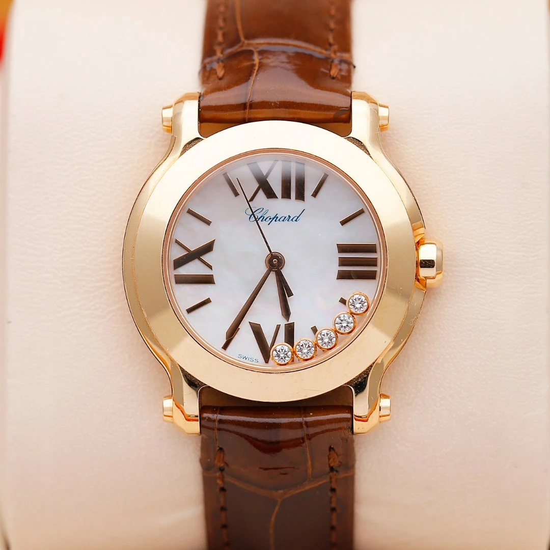 99新 Chopard/萧邦 快乐钻274189-5001石英30mm玫瑰金