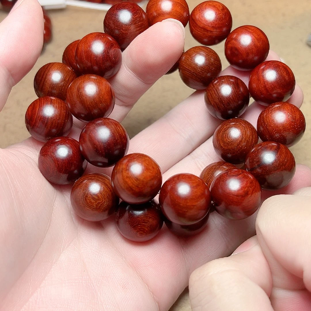 手串/手链小叶紫檀18泥料头货龙鳞金星