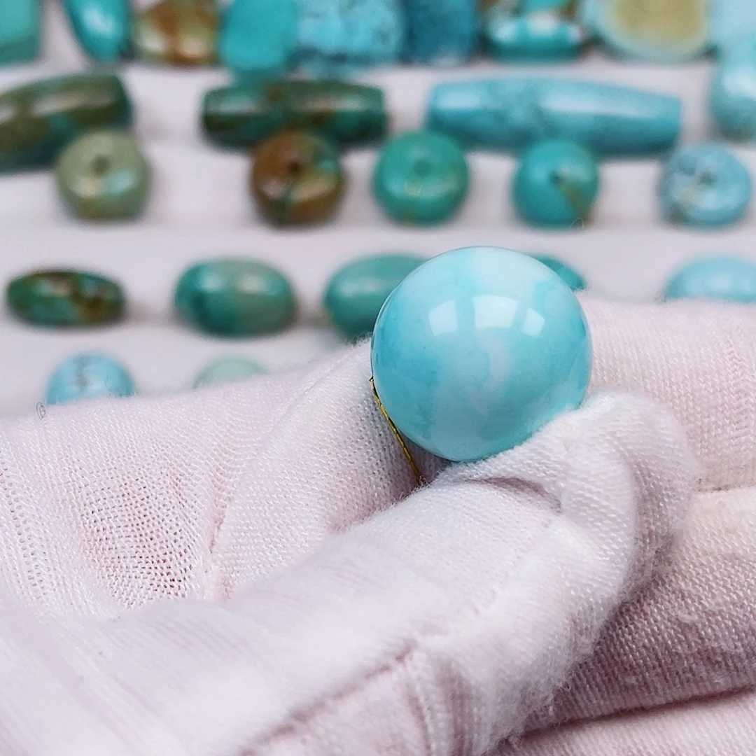 来***蒜绿松石未镶嵌配饰