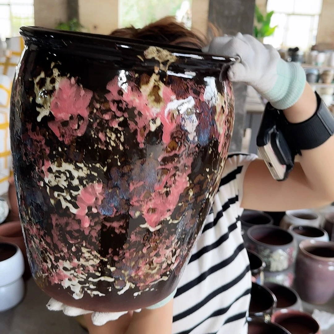 紫砂花盆王嫂花盆0923-190高30口25