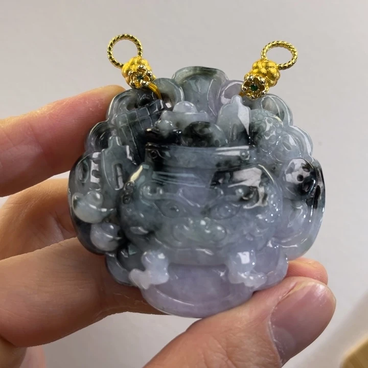 翡翠吊坠(赠链)未镶嵌代编织