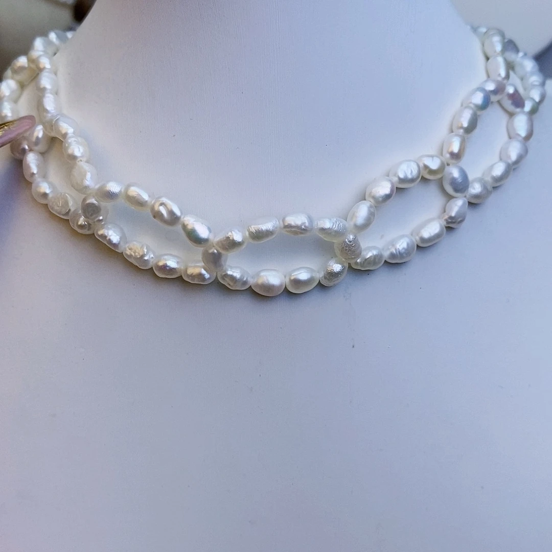 淡水珍珠颈饰银S925镶嵌