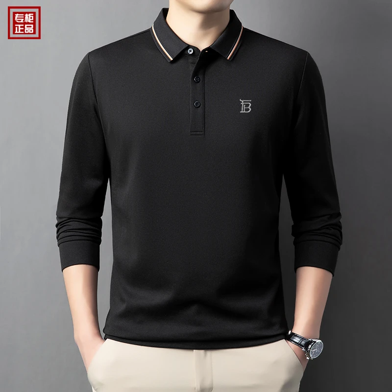 春季新款专柜正品英伦巴家LUNBBLRRY长袖POLO衫男士高档休闲T恤男