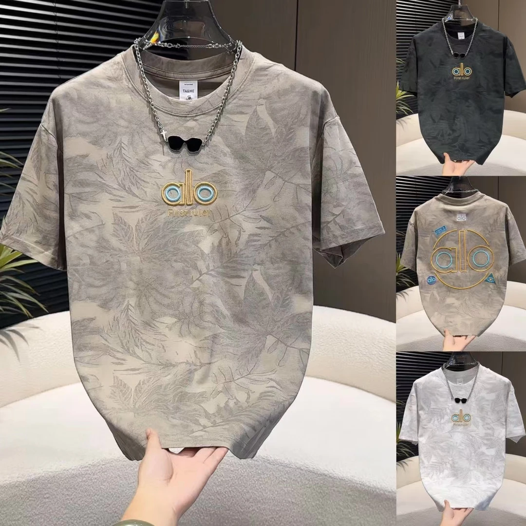 夏季新款精工刺绣潮流百搭短袖7115