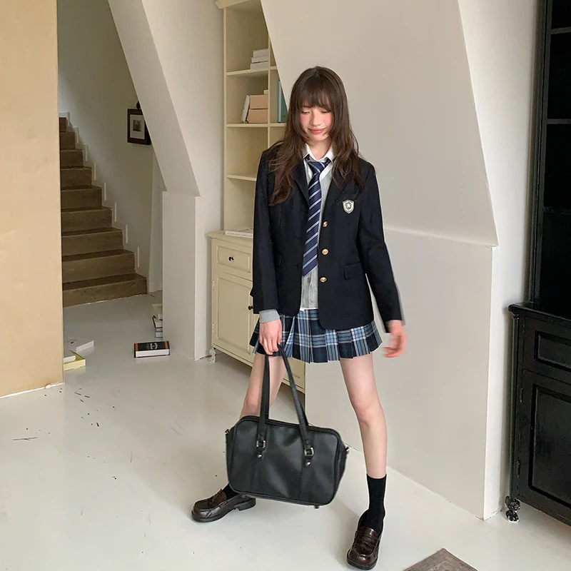 东京岁时记jk制服西装外套女原创日系学院风春夏新款百褶短裙套装