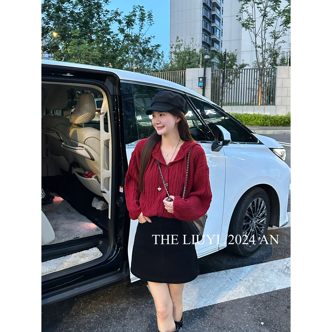 【LIUYI】秋冬连帽毛衣开衫48104