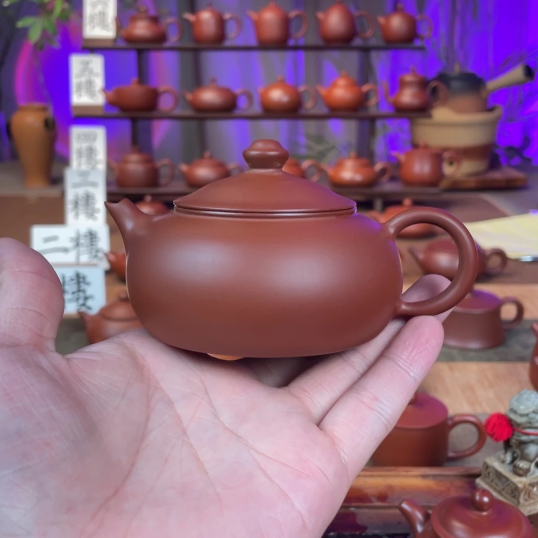 紫砂潮州手拉壶鑫*精工寒江