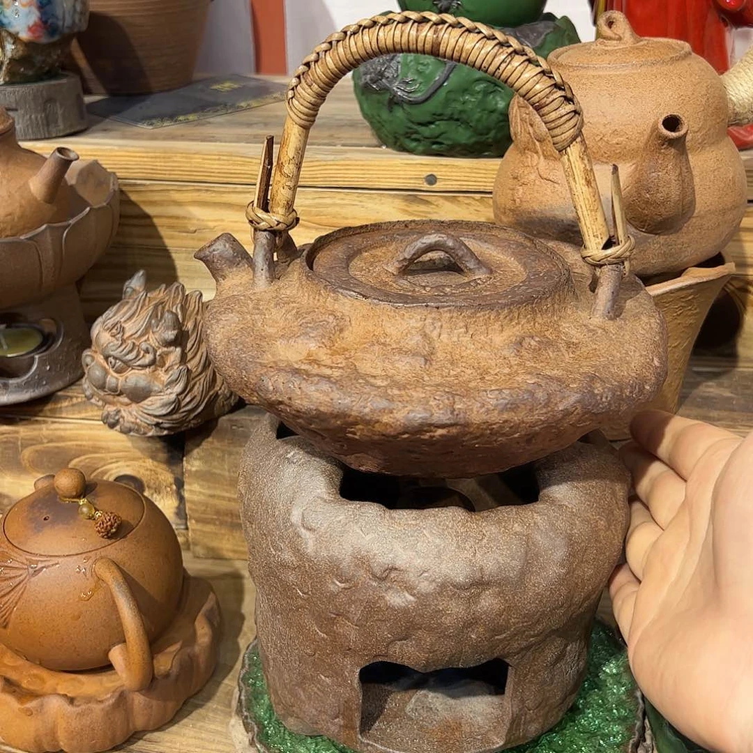 可以养的粗陶原矿老岩泥茶器