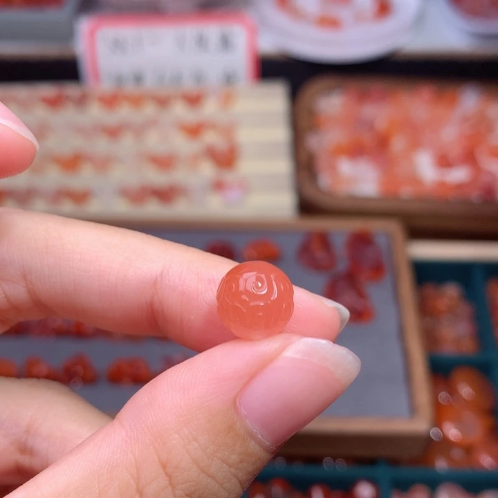 “***道南红玛瑙未镶嵌南红补扣头