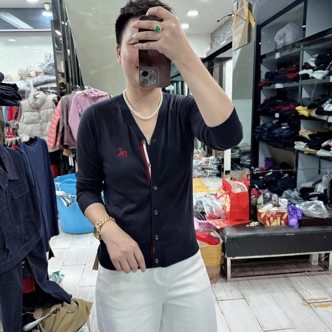 南韩秋春长袖2色薄款轻奢开衫外套19346品