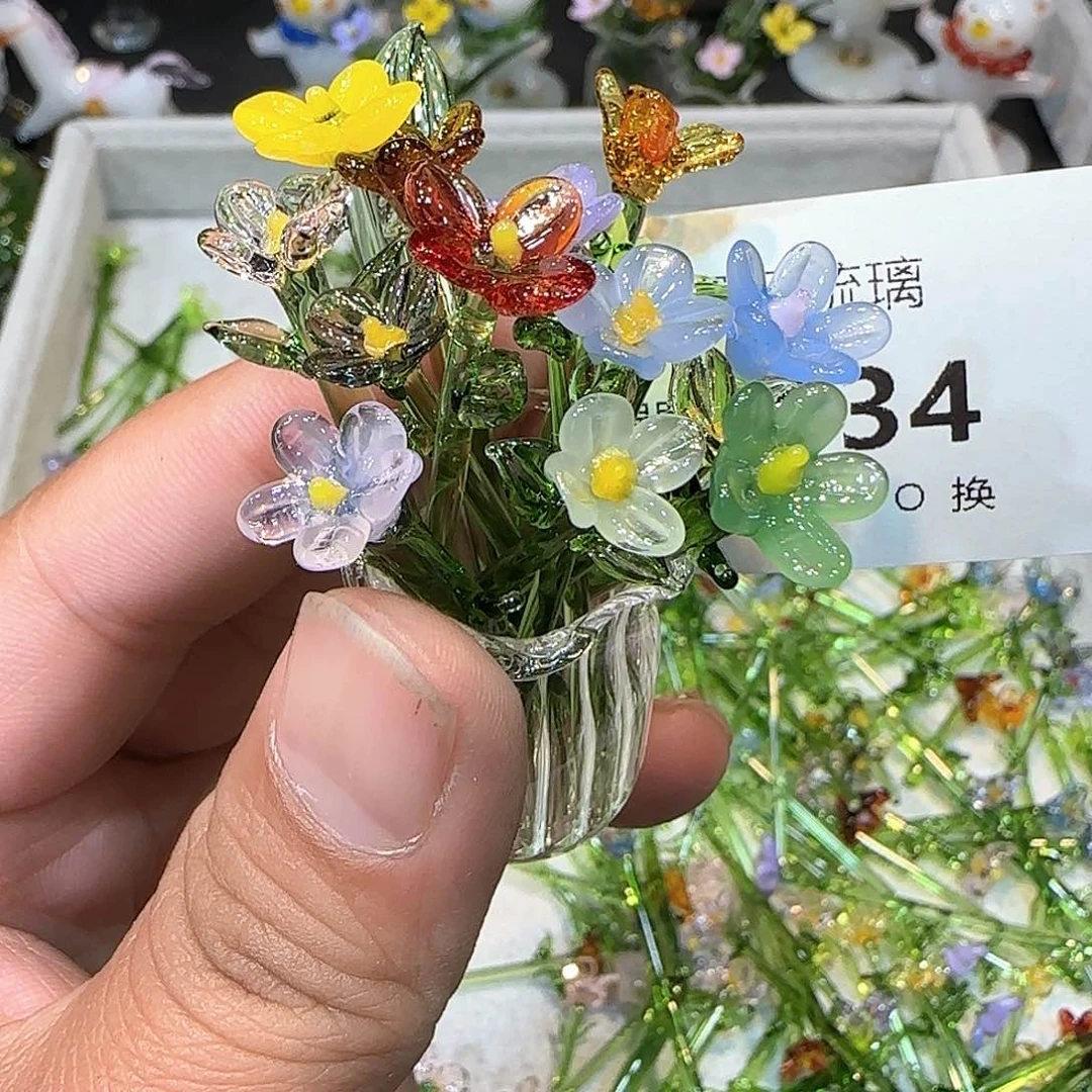 琉璃手工艺品634插花