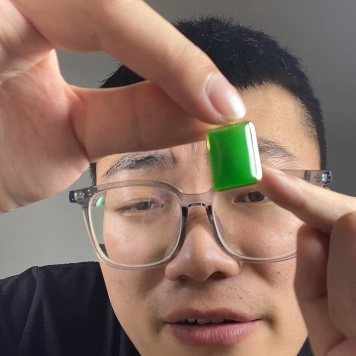 吊坠(赠链)未镶嵌翡翠高端时尚小方牌吊坠
