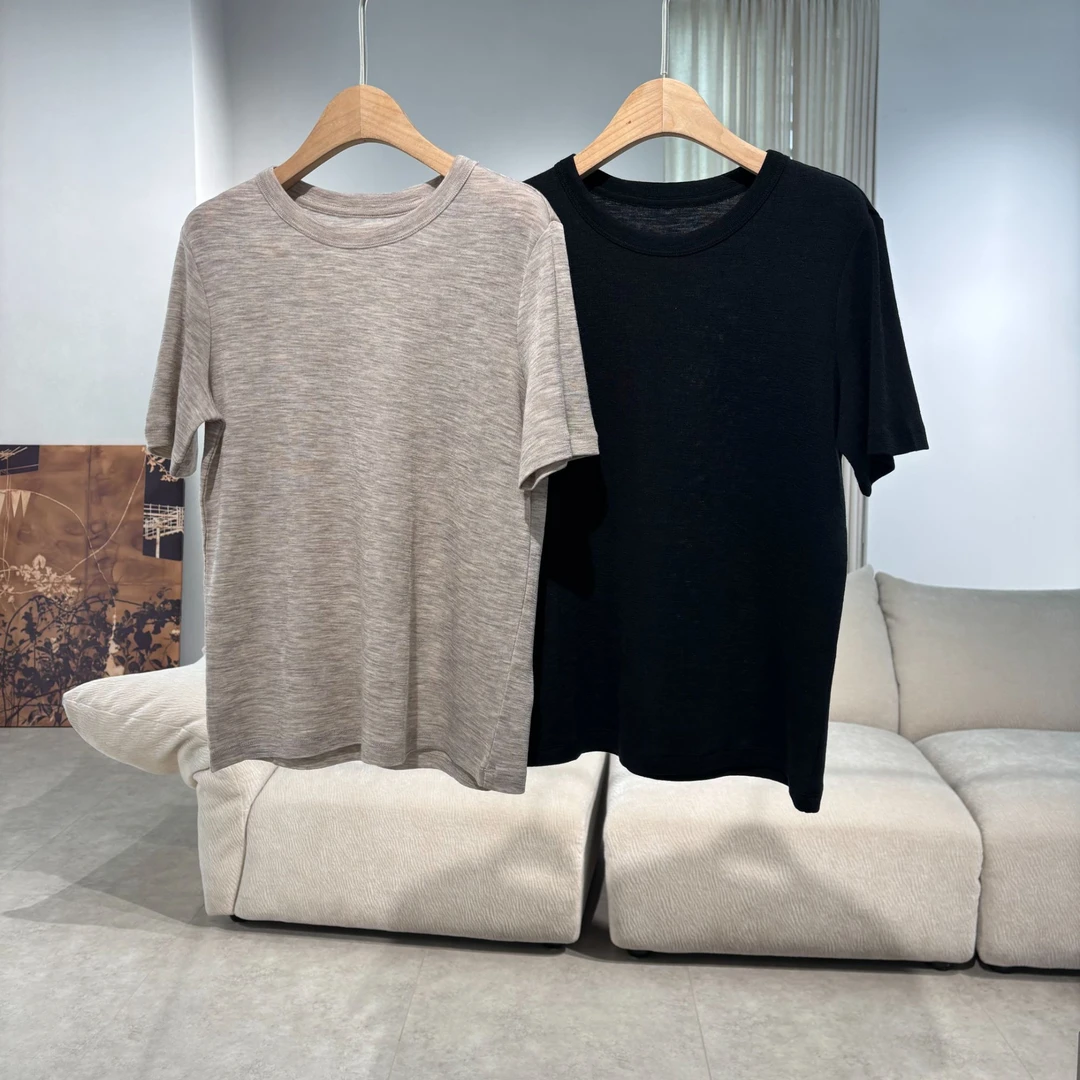 CSY4603 冰岛客人订单 双色基础款纯色T恤