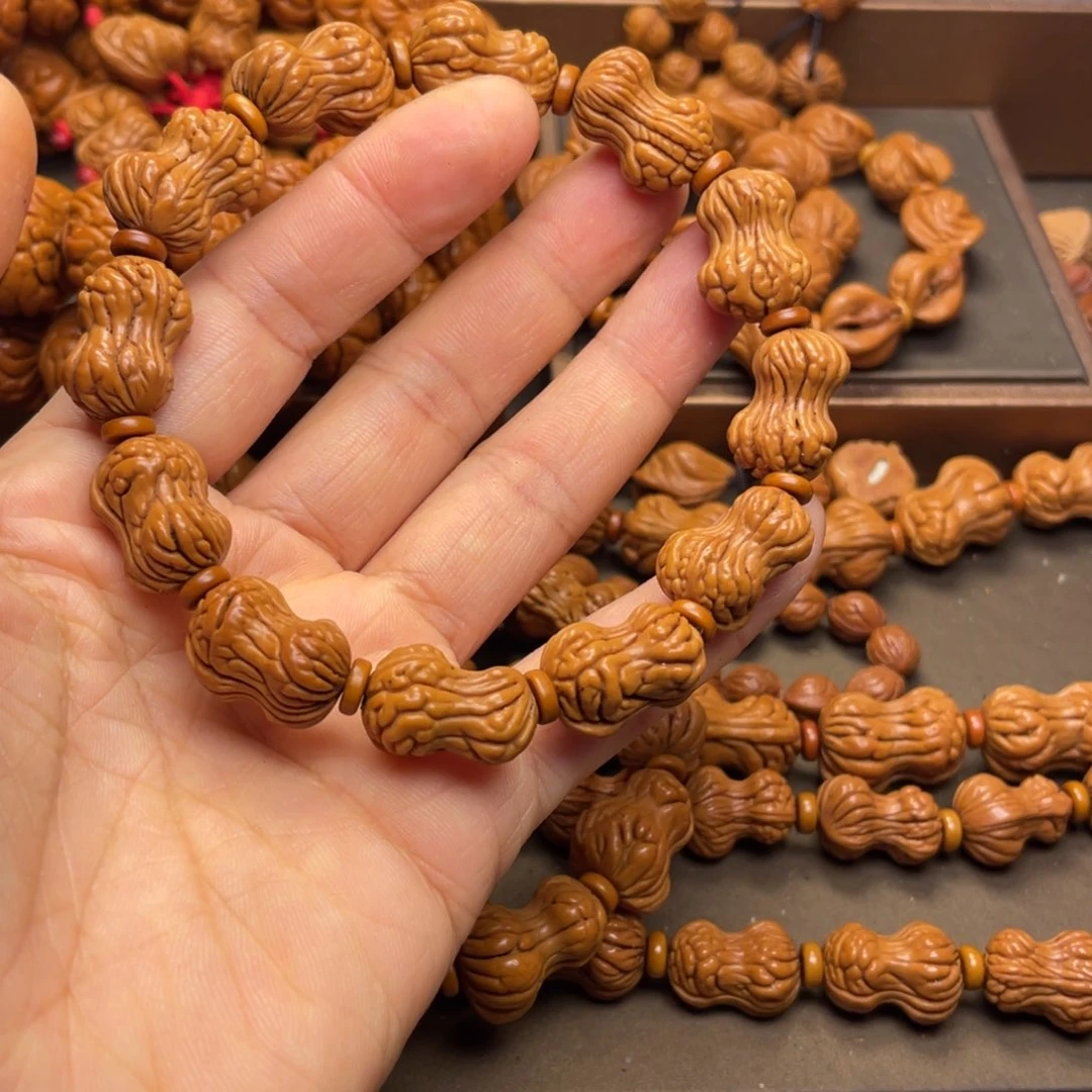 小***张桃核手串龙纹桃核19