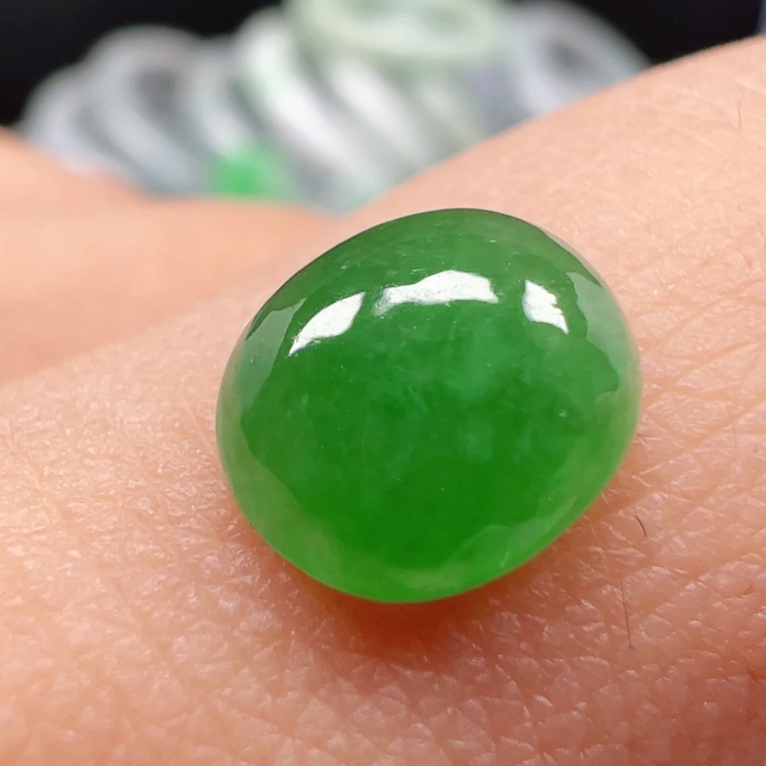 翡翠未镶嵌耳饰蛋面