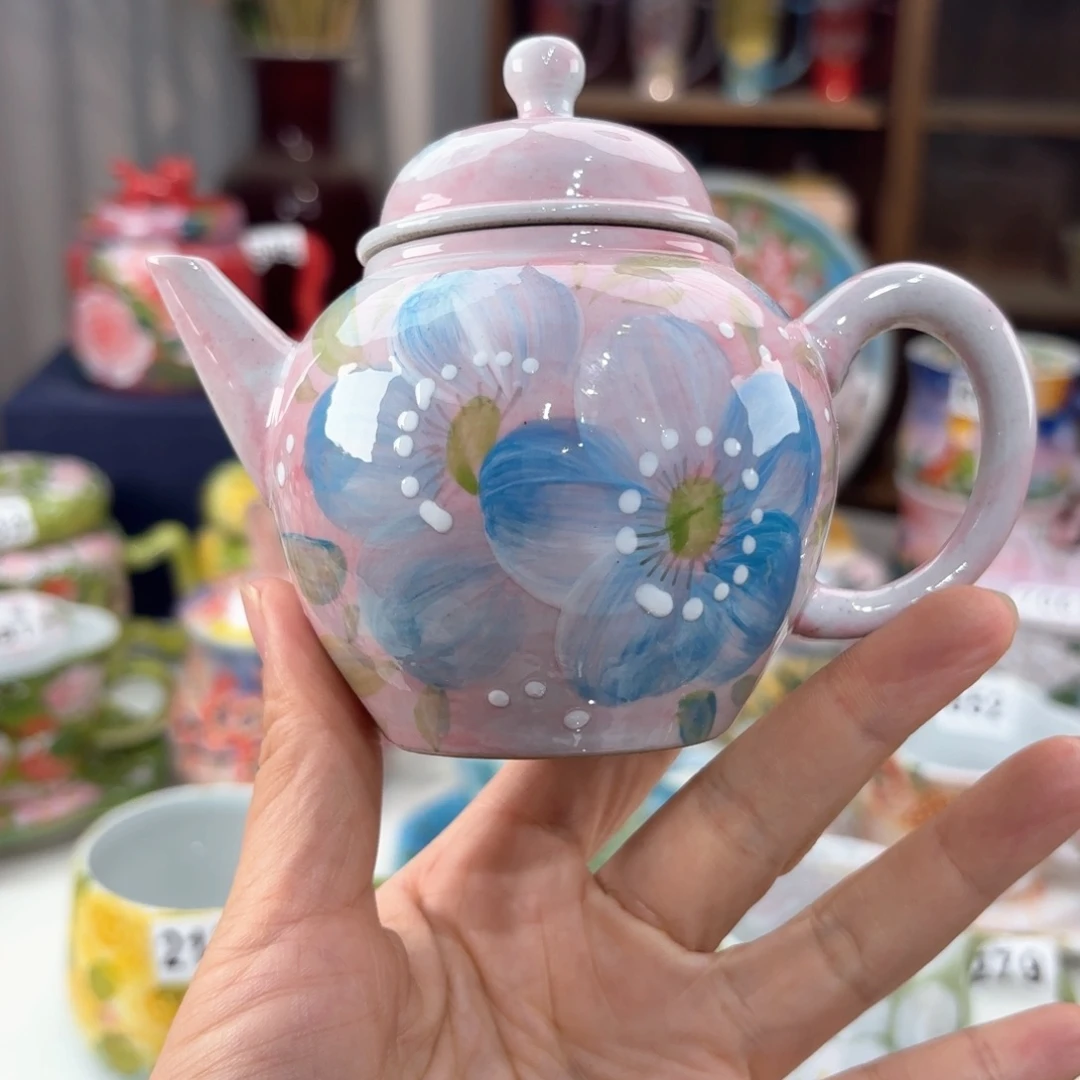 景德镇手绘高温釉下彩陶瓷茶具