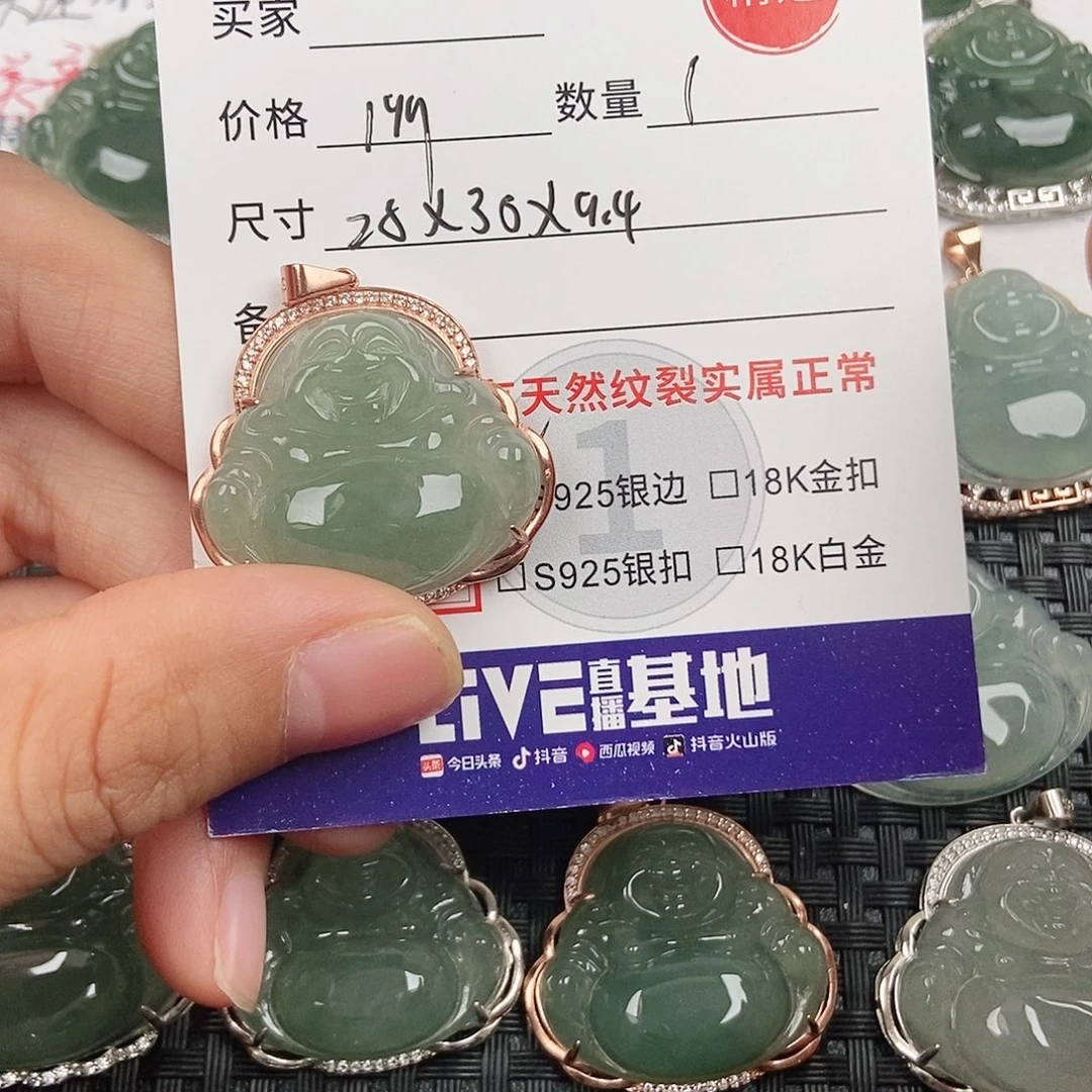 翡翠银S925镶嵌颈饰