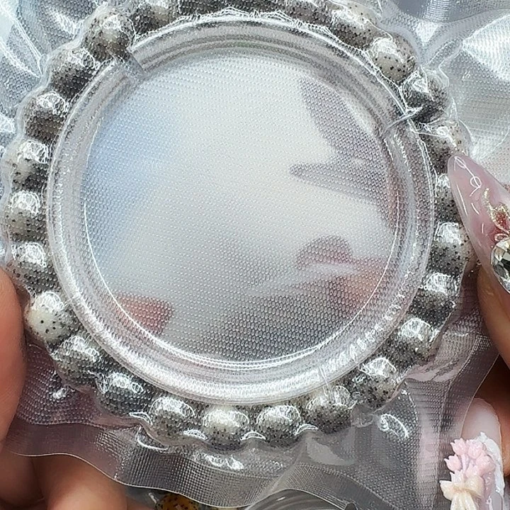 星月菩提手串417尽头黑灰星月菩提98桶单圈