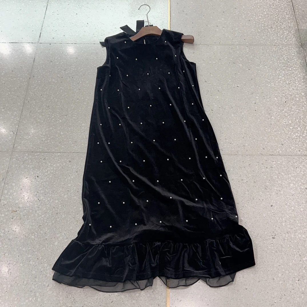 【门店同款】ENJOY 秋季轻礼服荷叶边珍珠背心裙165499639