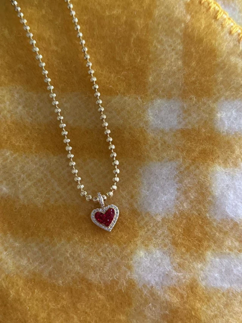 铜合金项链 【六港真人】爱心项链