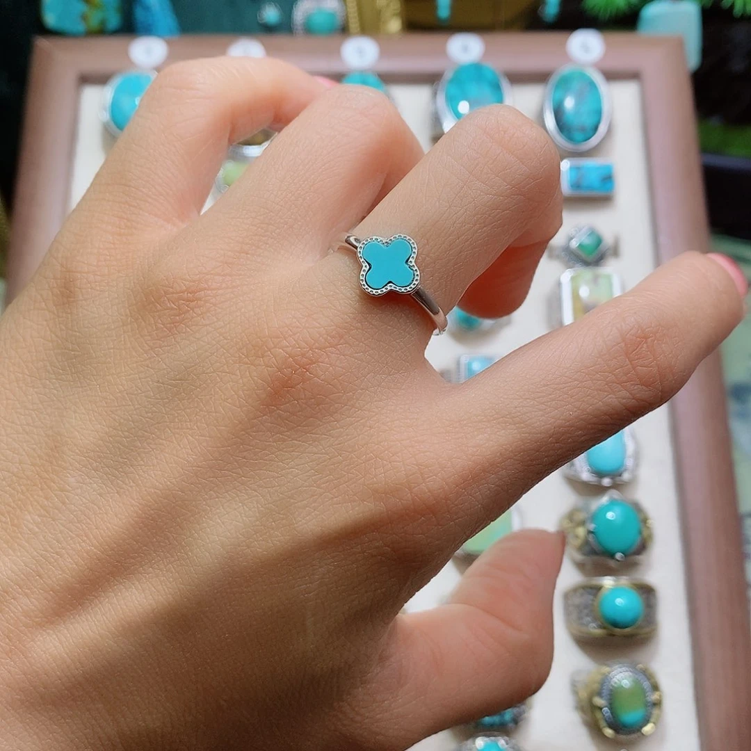 绿松石银S925镶嵌颈饰