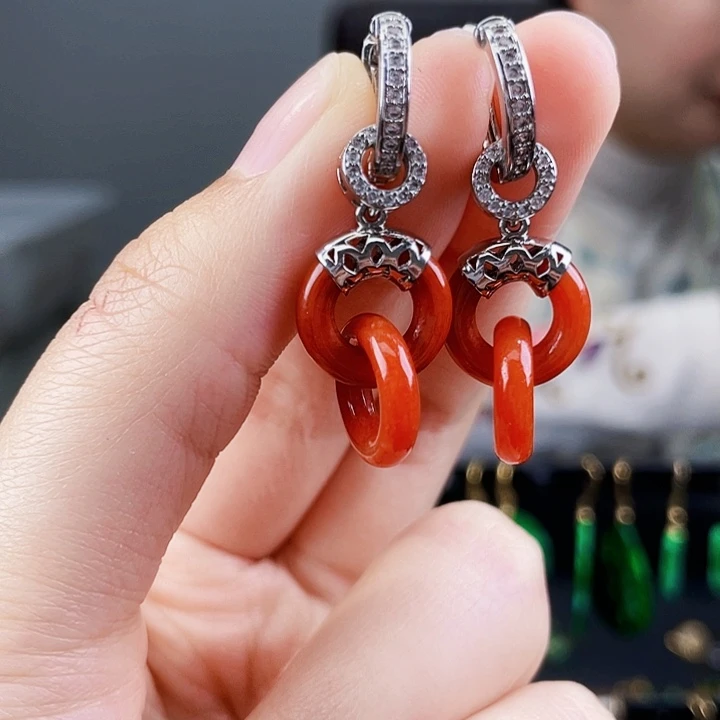 翡翠耳饰未镶嵌饰品