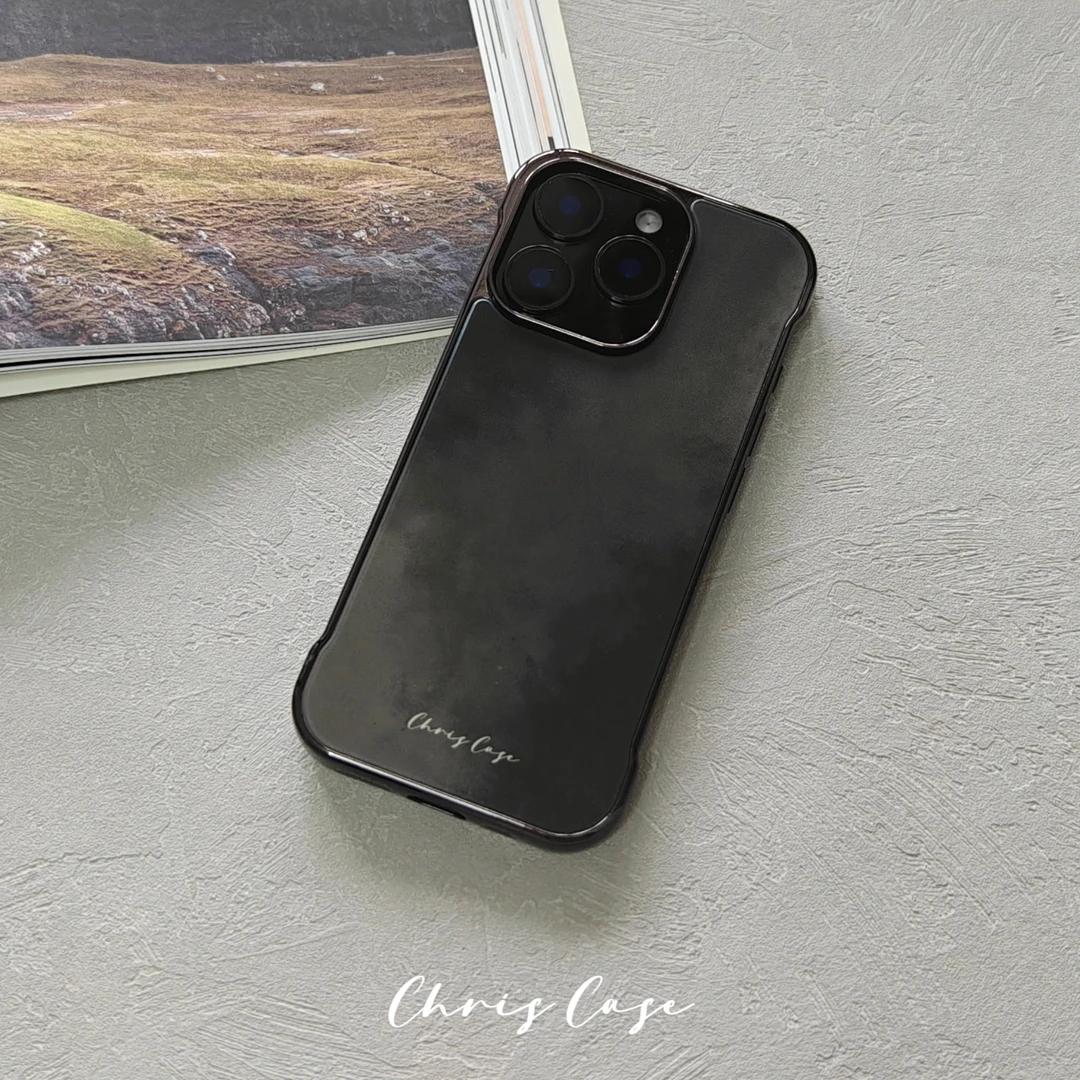 「茶褐烟墨」新中式适用于苹果16promax/15pro高级感小众磨砂手机壳