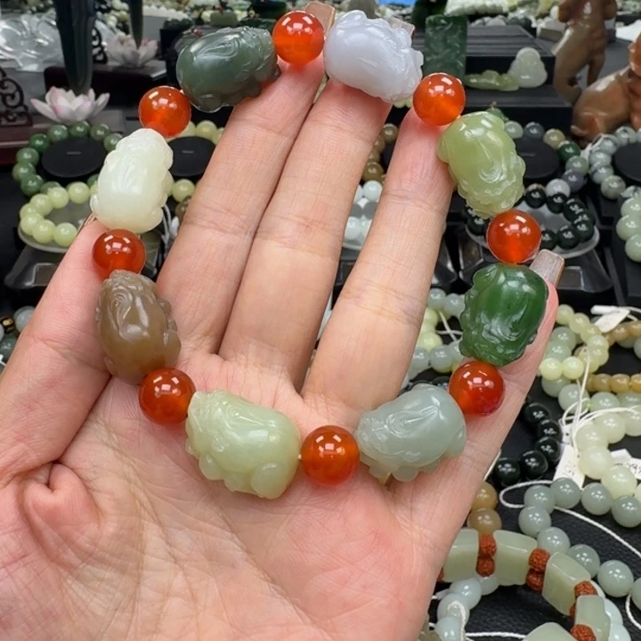 和田玉未镶嵌手链和田玉多宝貔貅