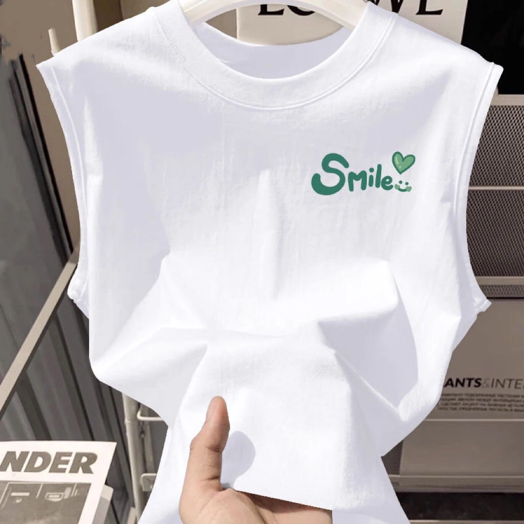 迪斯兔男童背心夏季无袖t恤纯棉运动背心潮流坎袖新款中小童上衣