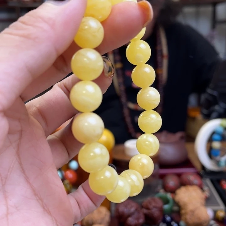 蜜蜡颈饰未镶嵌手