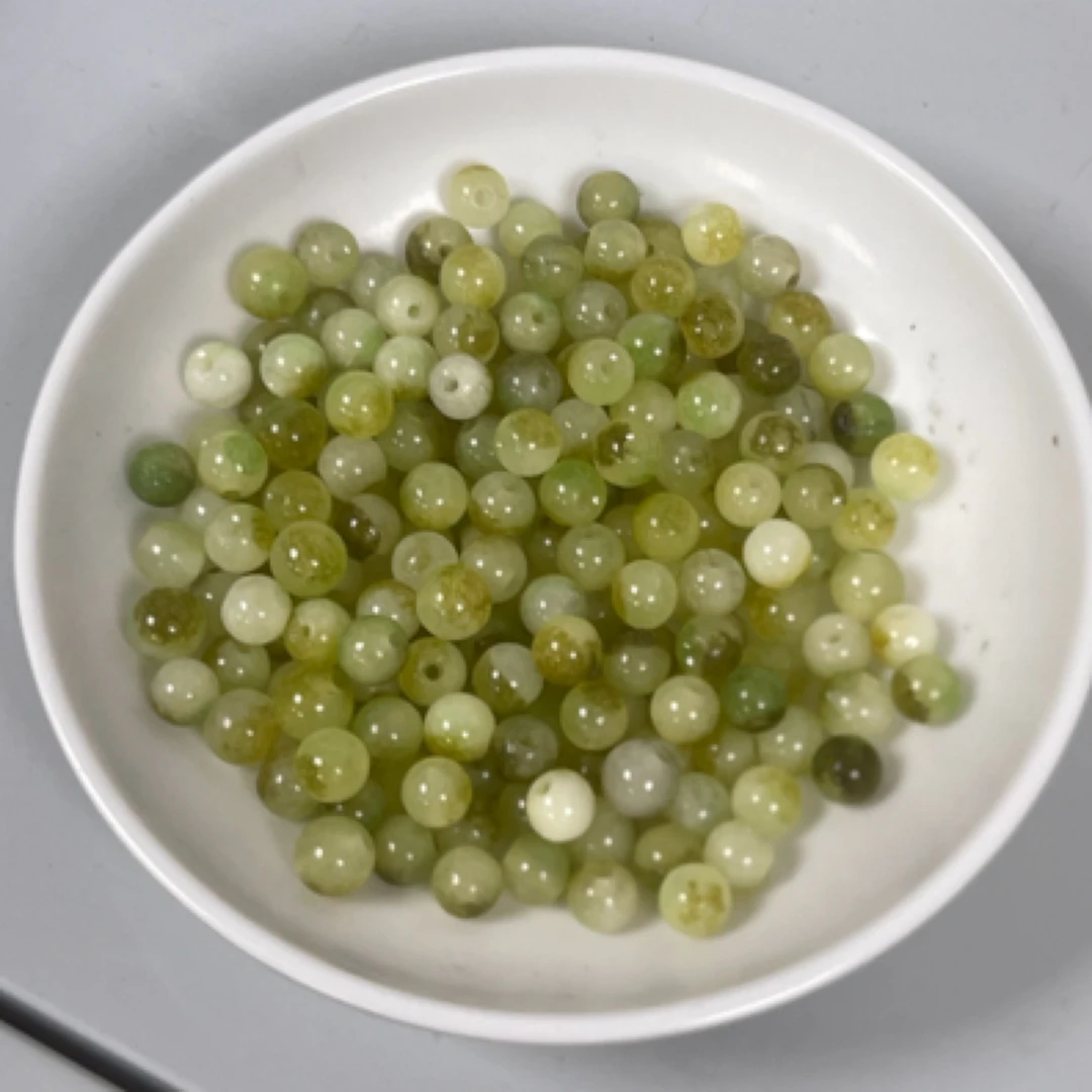 天然和田玉 皮料Q93  10mm 25颗 （赠弹力绳）