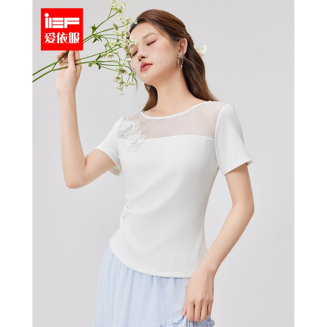 IEF/爱依服2025夏季新款法式成熟女人气质通勤百搭设计感上衣