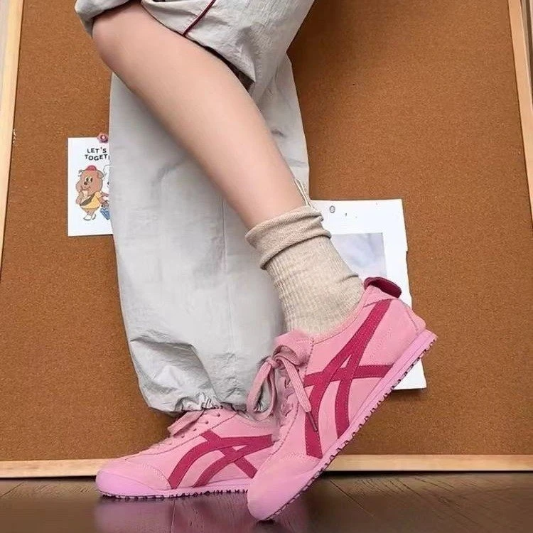 粉色系带内增高2025春季新款德训鞋女黄色防滑可爱学院风勾勾鞋女